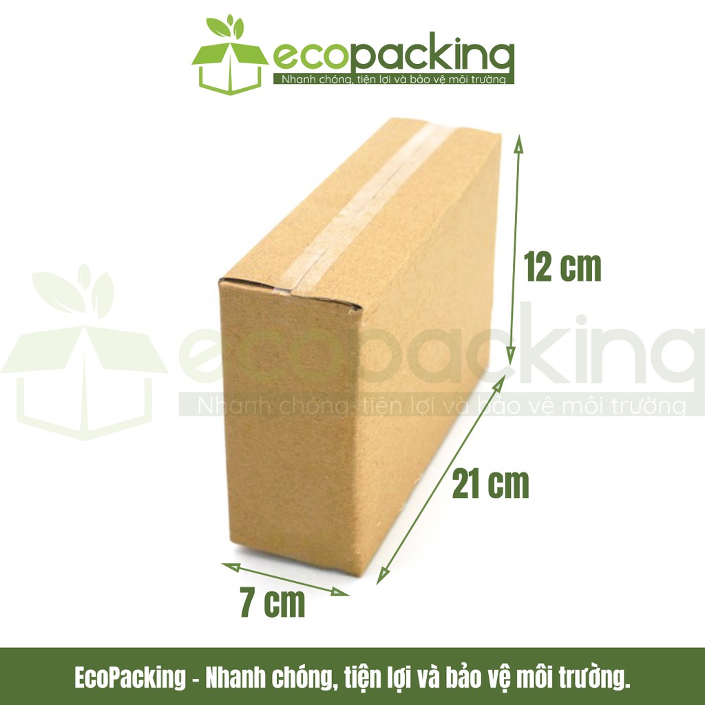 [XẢ KHO] Combo 50 thùng hộp carton 21x7x12 cm để đóng gói giao hàng