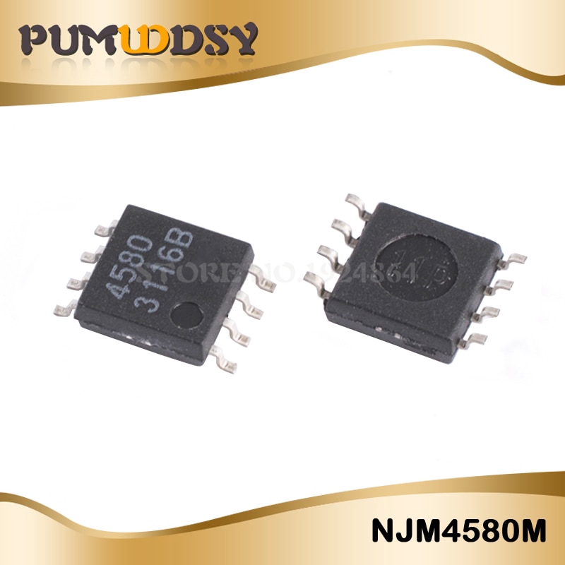 Set 10 chip Khuếch Đại Âm Thanh NJM4580M NJM4580 4580 SOP-8 IC Kép Chuyên Dụng