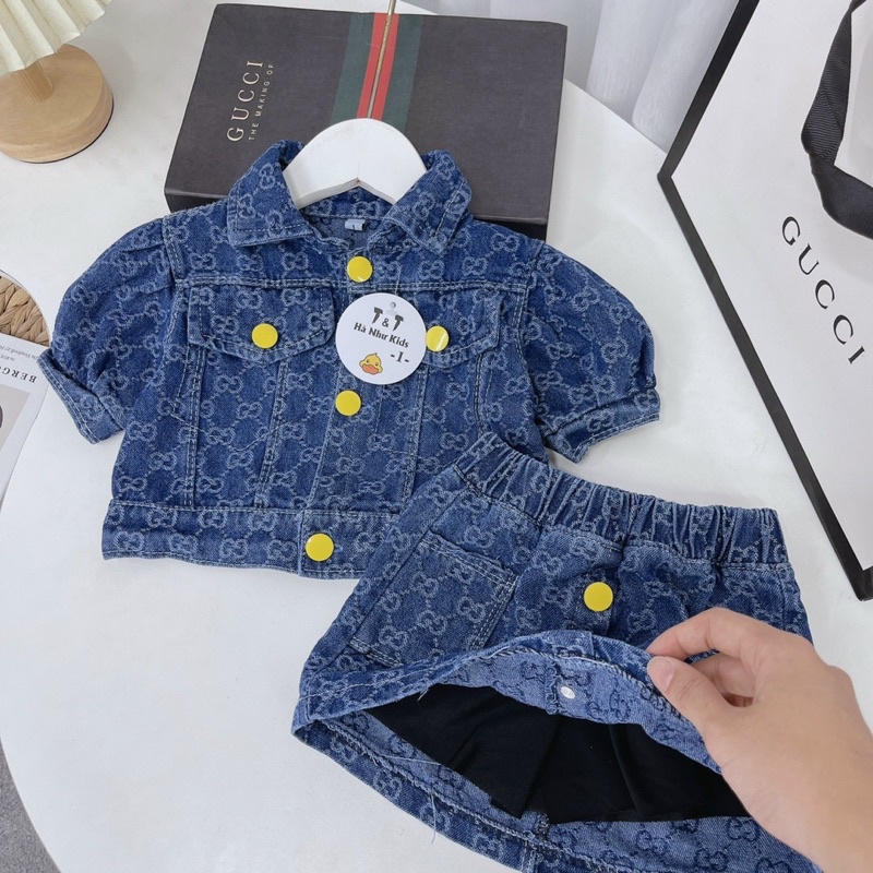 Set bé gái dập vân