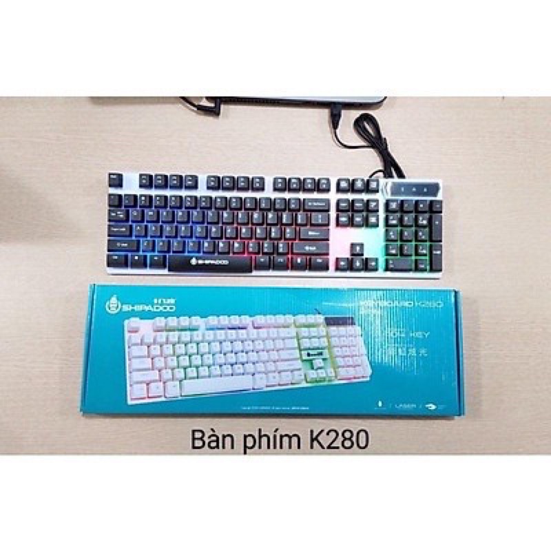 Combo bộ phím chuột Chuyên Game giả cơ GoldTech Gt200 Giá Rẻ Mới 100% Led 7 Màu lung linh.