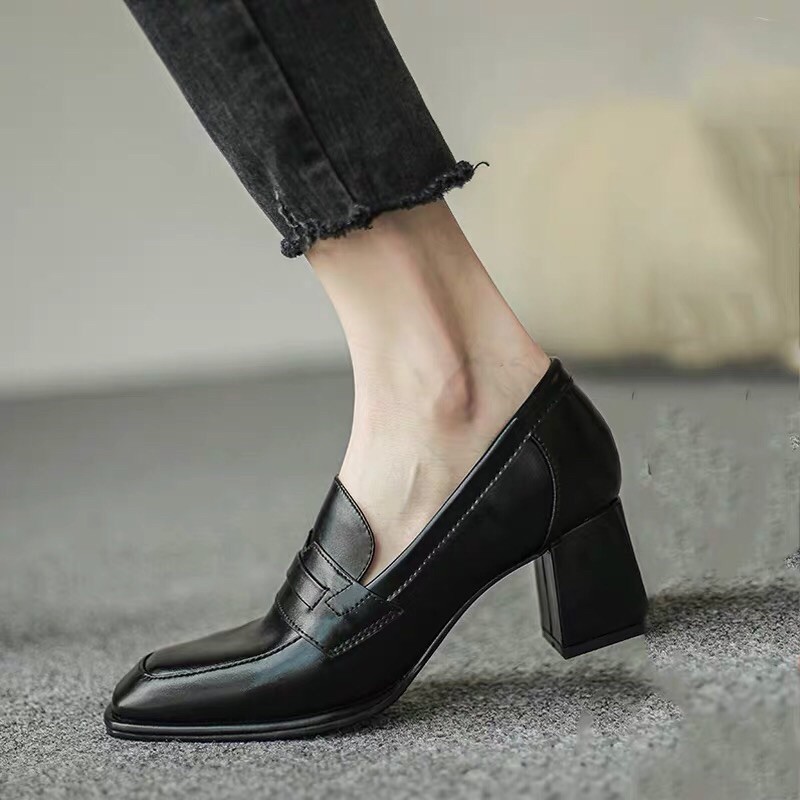 Giày Loafer cao gót