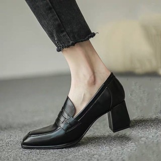 Giày Loafer cao gót (có ảnh thật)
