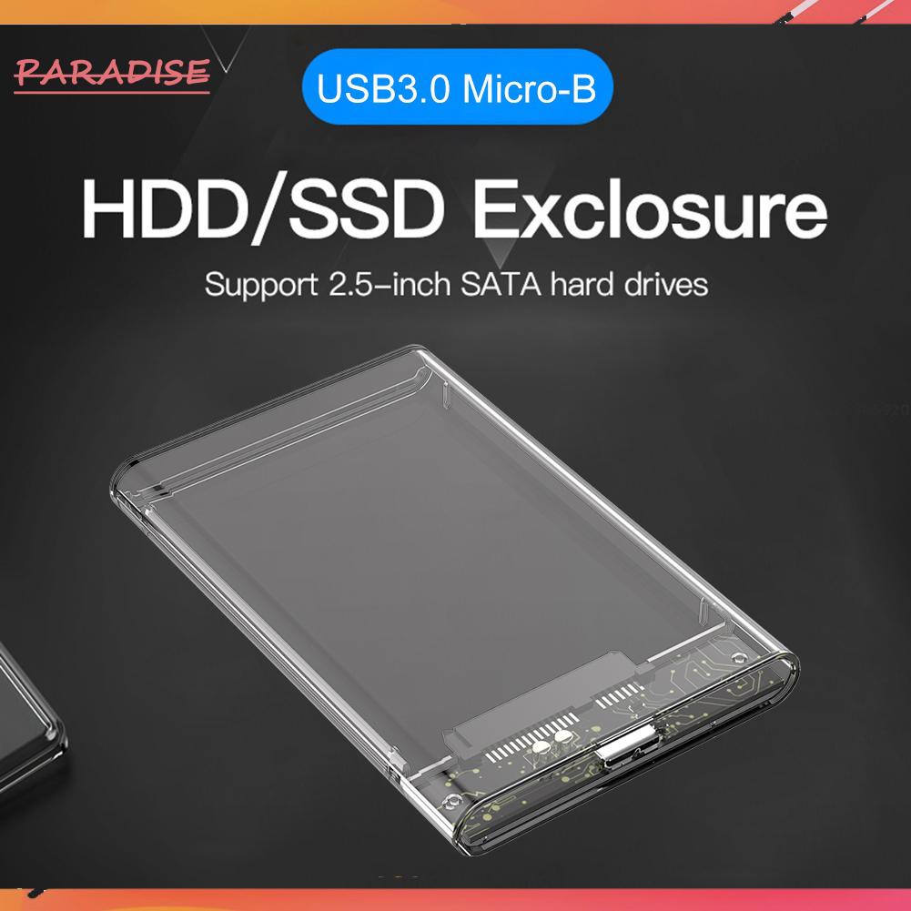 Hộp Đựng Ổ Cứng Ssd Hdd Sata Sang Usb 3.0 2.5 Inch Trong Suốt