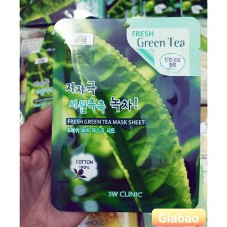 Mặt Nạ 3W Clinic Tinh Chất Trà Xanh,collagen 10mieng