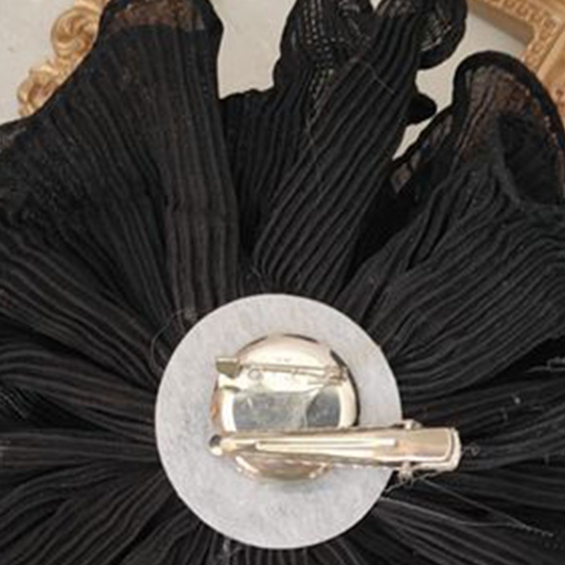 Băng Đô Cài Tóc Màu Đen Đính Hoa Thanh Lịch Dành Cho Nữ