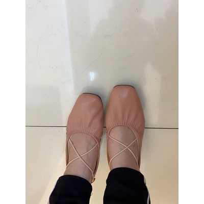 [Sẵn kem 36]🌿 Giày bệt búp bê nhún dây đan chéo ulzzang (có hình ảnh thật feedback)🔥