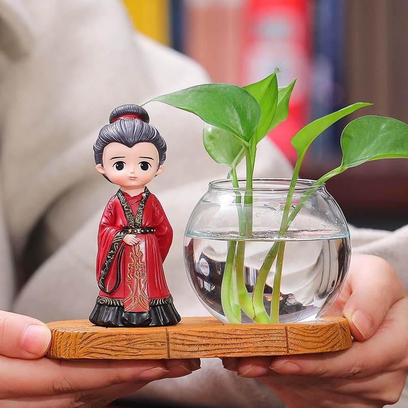 Búp Bê Thủy Canh Để Bàn Trang Trí Phong Cách Trung Hoa Dễ Thương