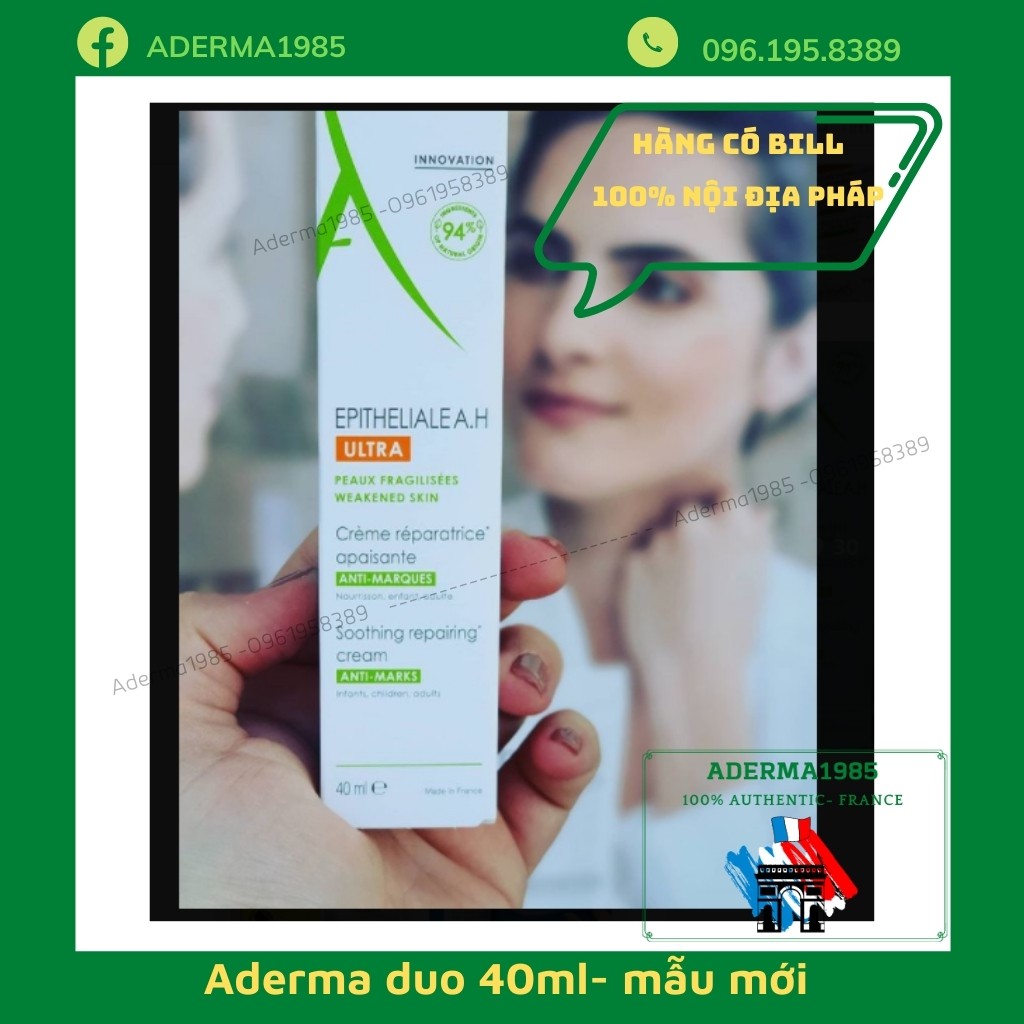 (Mẫu 2021) Kem liền sẹo mờ thâm aderma ultra duo 100ml, Kem A-Derma duo epitheliale ah giúp phục hồi da bị tổn thương.