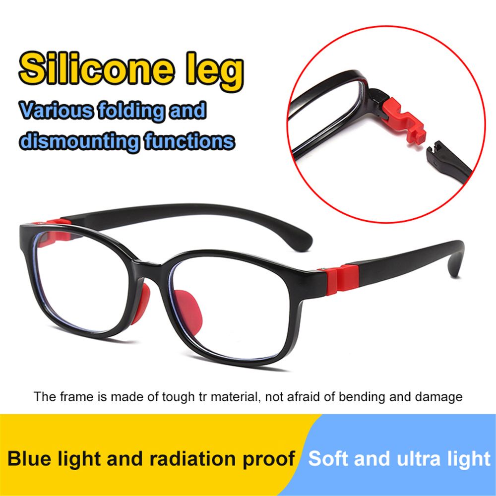 Kính Bảo Hộ Chống Ánh Sáng Xanh Gọng Silicon Mềm Chống Ánh Sáng Xanh Siêu Nhẹ Bảo Vệ Tầm Nhìn Bức Xạ Nhiều Màu Sắc Thời Trang Cho Bé Trai Và Bé Gái