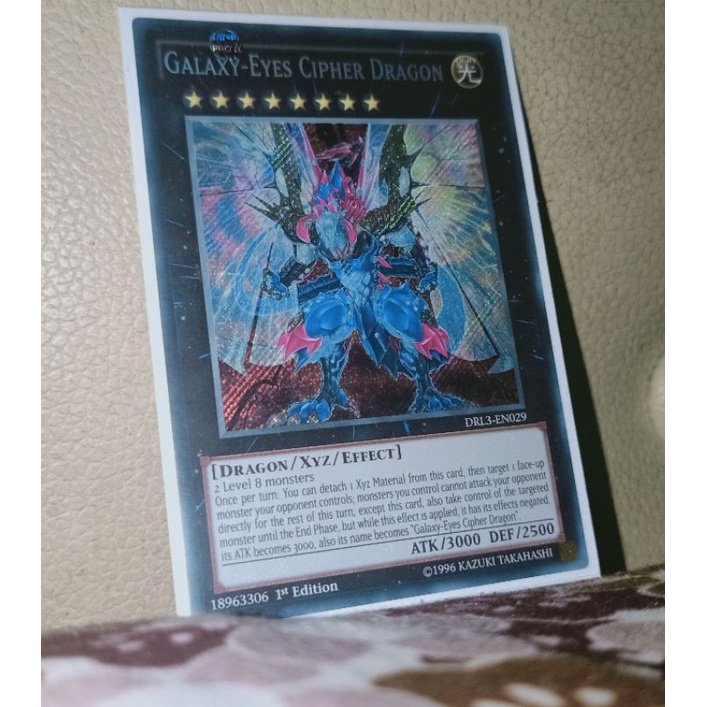 thẻ bài yugioh: Galaxy-Eyes Cipher Dragon - DRL3-EN029 - Secret Rare 1st Edition