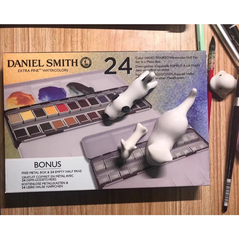 |ORDER| HỘP THIẾC DANIEL SMITH EXTRA FINE WATERCOLOR SET 12 / 24 MÀU