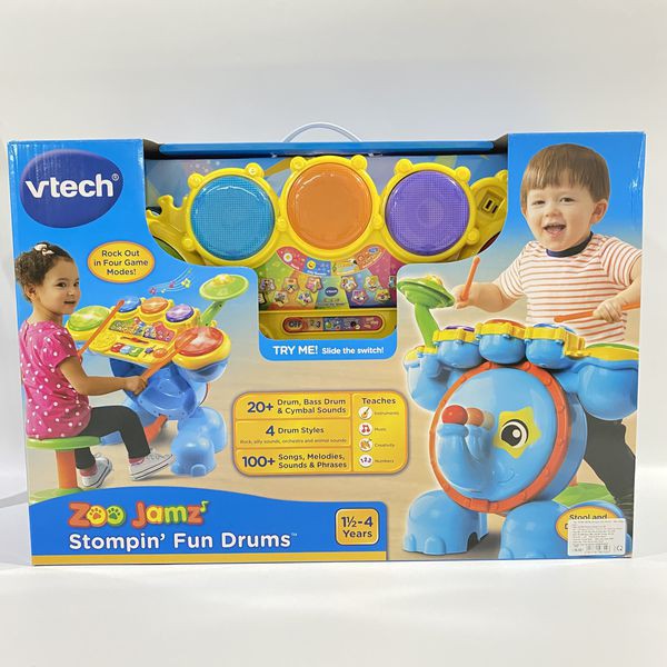 Đồ Chơi Trẻ Em Vtech - 80-196700 Stompin Fun Drums - Dàn Trống Zoo Jamz