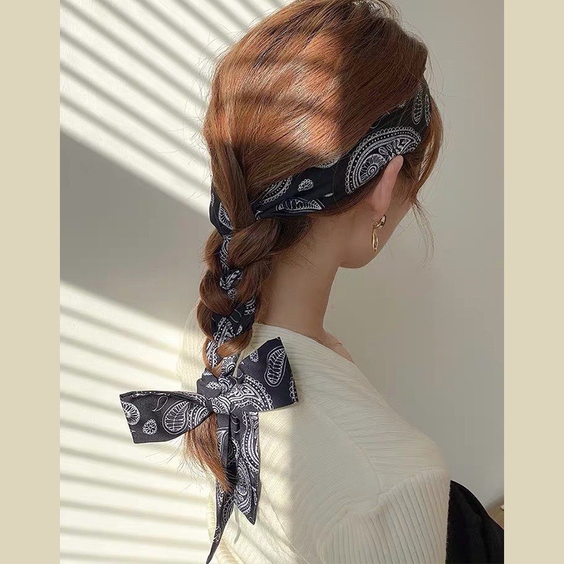 Dây Buộc Tóc Vải Lụa Satin Dáng Dài Đa Năng Thắt Nơ Dễ Thương Thời Trang D1