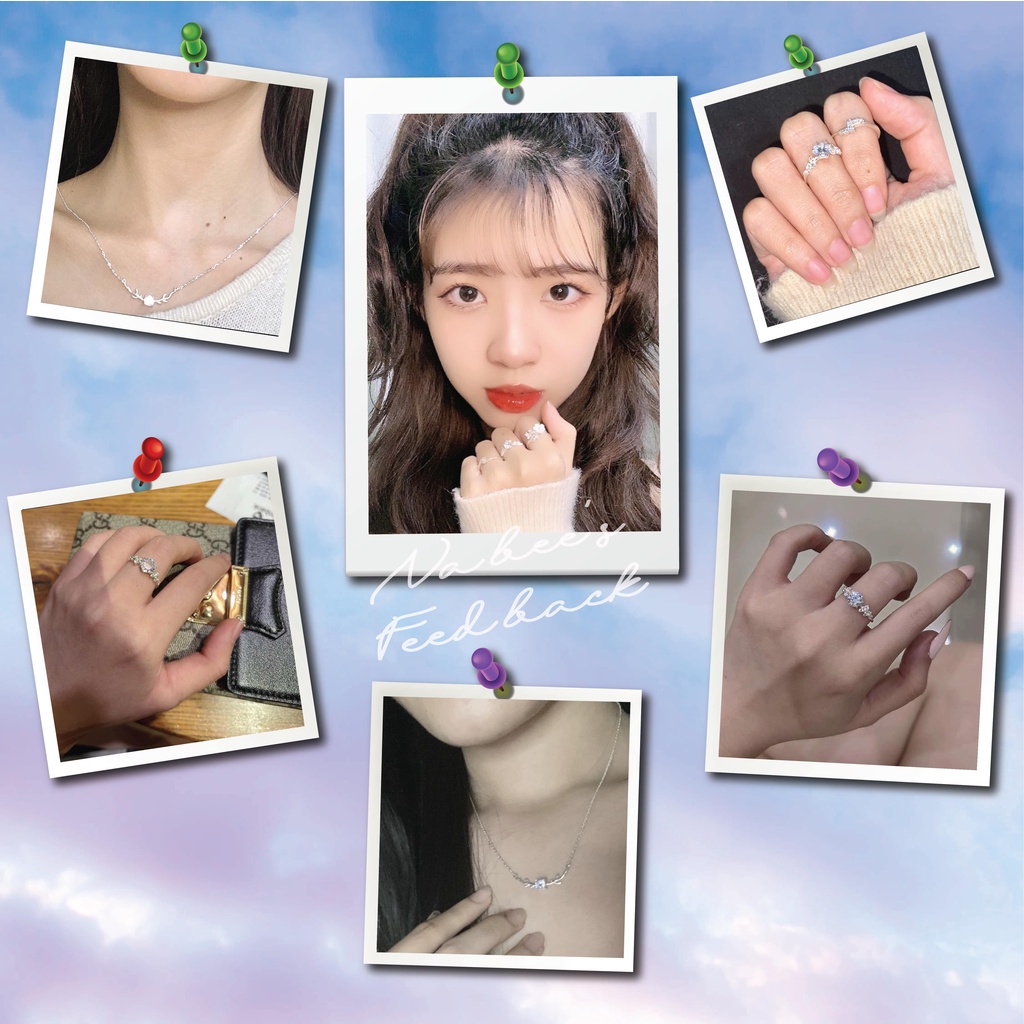 Khuyên tai nụ đá Nabee Jewelry , bông tai bạc nữ lấp lánh cao cấp