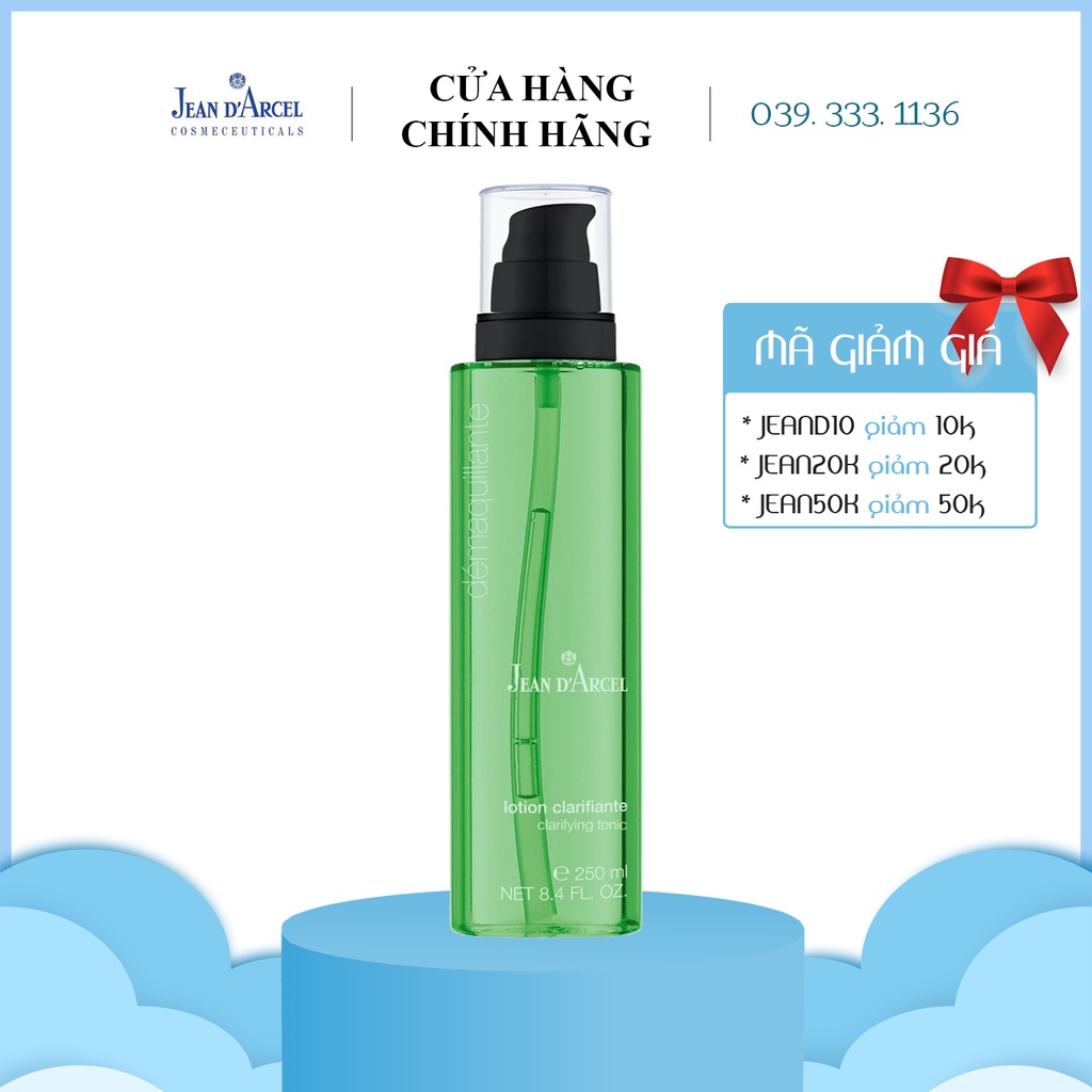 [CHÍNH HÃNG] Nước hoa hồng cho da dầu mụn Jean D'arcel_ Clarifying tonic 250ml