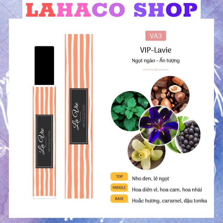 Tinh dầu nước hoa nữ chính hãng giá rẻ thơm lâu mini LA VIE dầu thơm nữ ngọt ngào ấn tượng Lahaco Shop