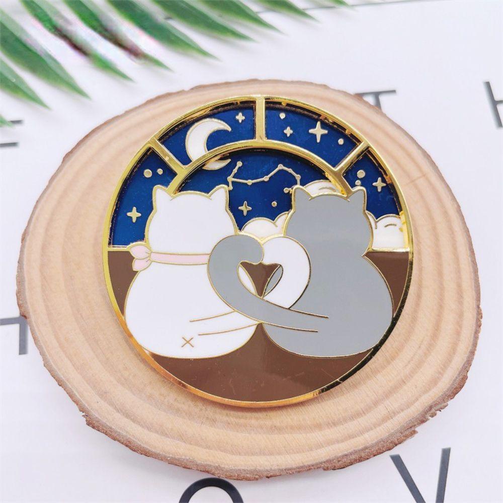 Trâm Cài Áo Hình Mèo VANES1 Tráng Men Dễ Thương Sáng Tạo Phong Cách Hàn Quốc Dành Cho Nữ