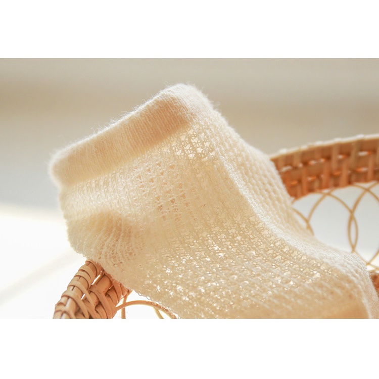 [Set 4 đôi] Tất/vớ lưới trơn cổ ngắn nhiều kiểu phong cách Hàn Quốc unisex cho bé trai và gái chính hãng Nemo Baby