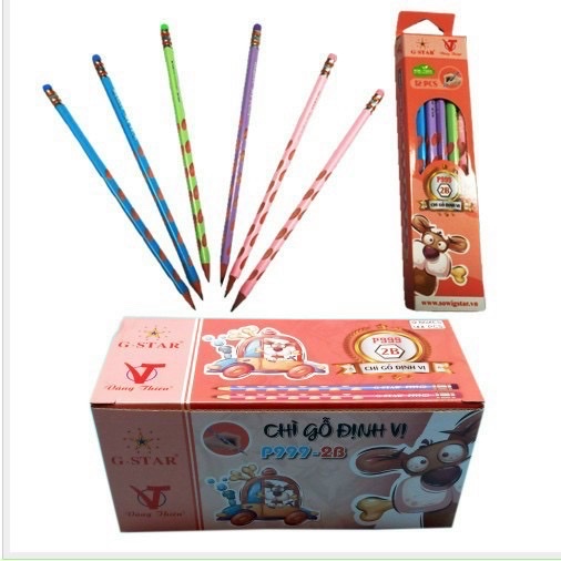 [Hàng đẹp] Bút chì định vị G-star, ngòi 2B thanh đậm, tiện lợi cho bé - VPP THIÊN ÁI