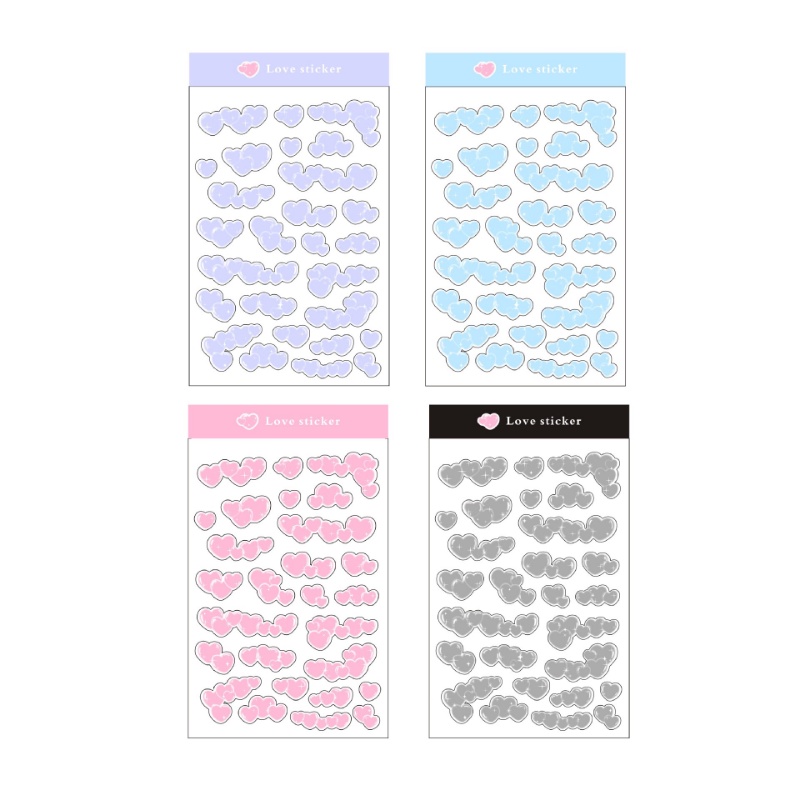 Hình dán hoạt hình bong bóng lấp lánh bằng PVC chống thấm nước