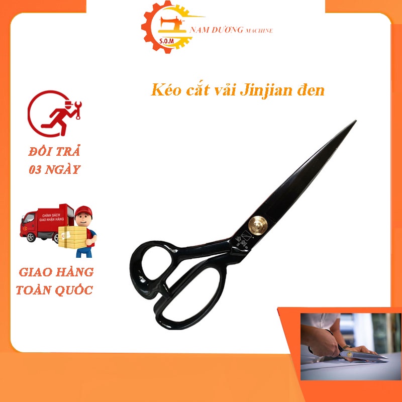 Kéo cắt vải > cắt may > Kéo cắt vải thép đen cao cấp sắc bén không rỉ  kéo cắt da