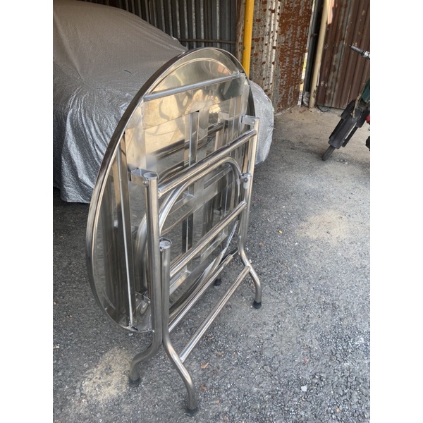 Bàn tròn inox xếp 1m0 giá xưởng sản xuất