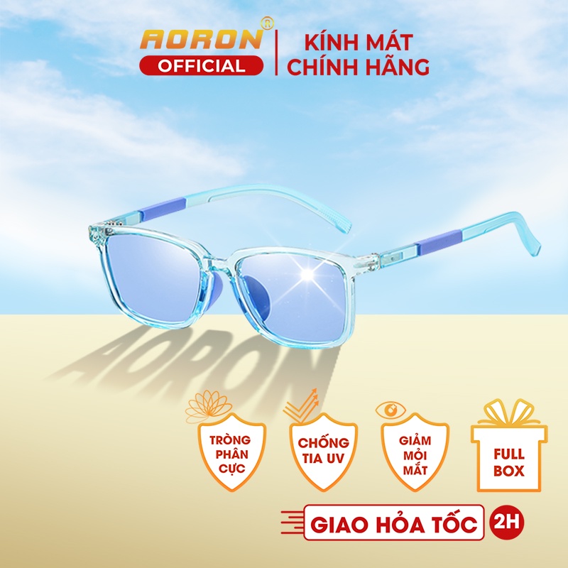 Kính Mát Trẻ Em Chống Tia UV AORON Dành Cho Bé Trai Bé Gái, Mắt Kính Tròn Phân Cực Thời Trang Phong Cách Dễ Thương-AK059