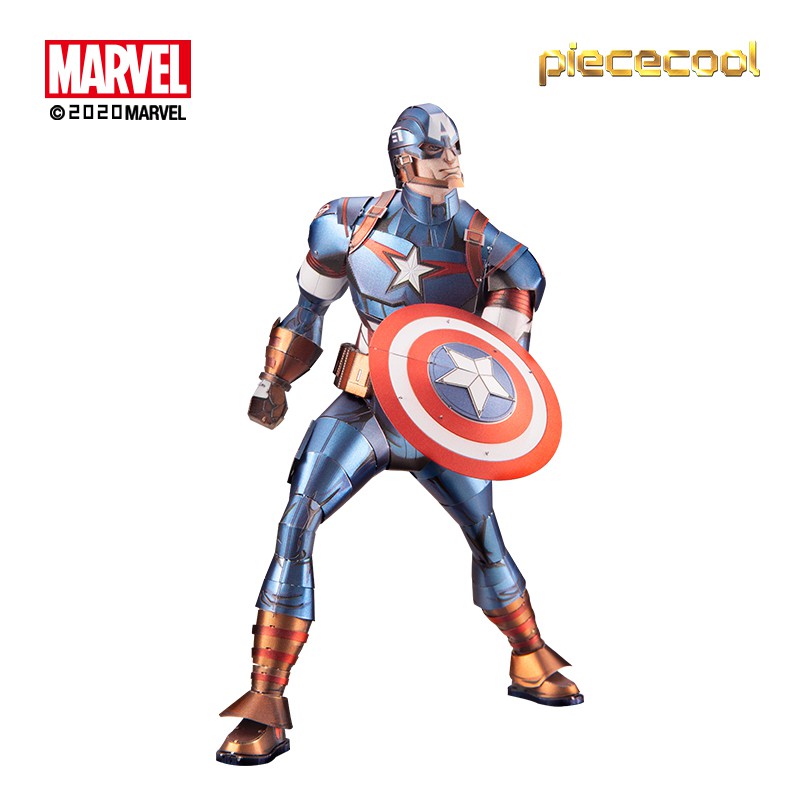 Mô hình lắp ghép 3d kim loại  captain america cỡ lớn( bản piececool) (có sẵn) + tặng kèm 1 mẫu 60k tự chọn