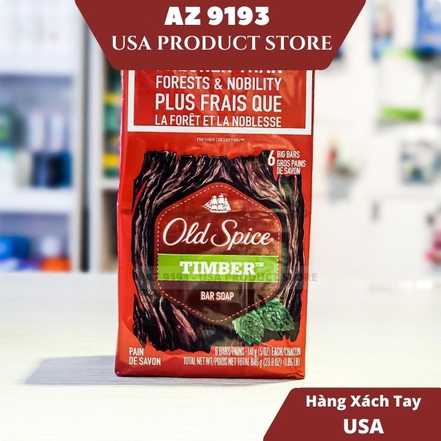 [Mua Tại Mỹ] Xà Phòng Mỹ OLD SPICE 143 gr - Dưỡng Ẩm, Hương Thơm Lâu, Cao Cấp, Sạch Bụi Bản Trên Da - AZ 9193