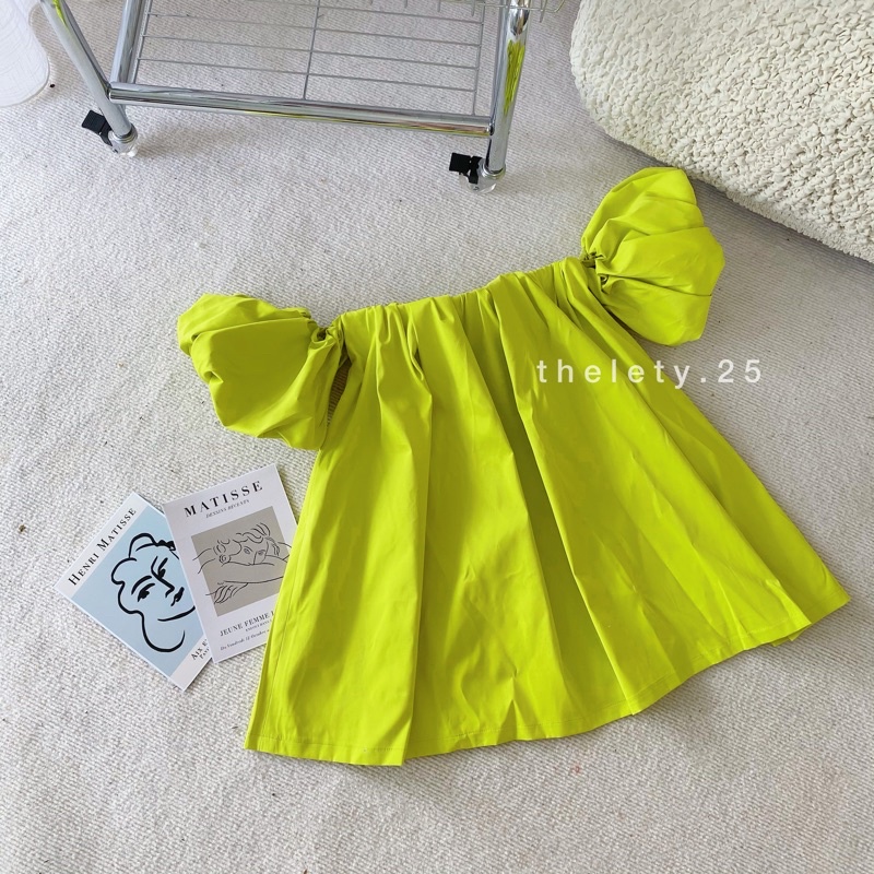 [Mã SKAMFSW175 giảm 10K đơn 50K] Áo Trễ Vai Tay Bồng BEARY OFF - THELETY.25