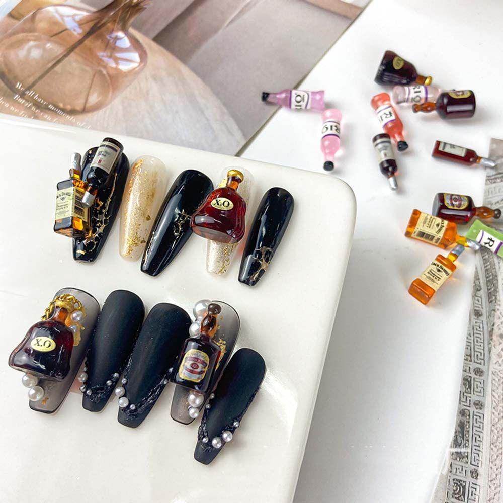 Phụ Kiện Trang Trí Móng Tay Hình Chai Rượu Vang Mini DIY