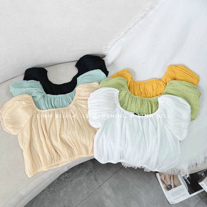 Áo Croptop Trễ Vai Tay Bồng siêu hot m123