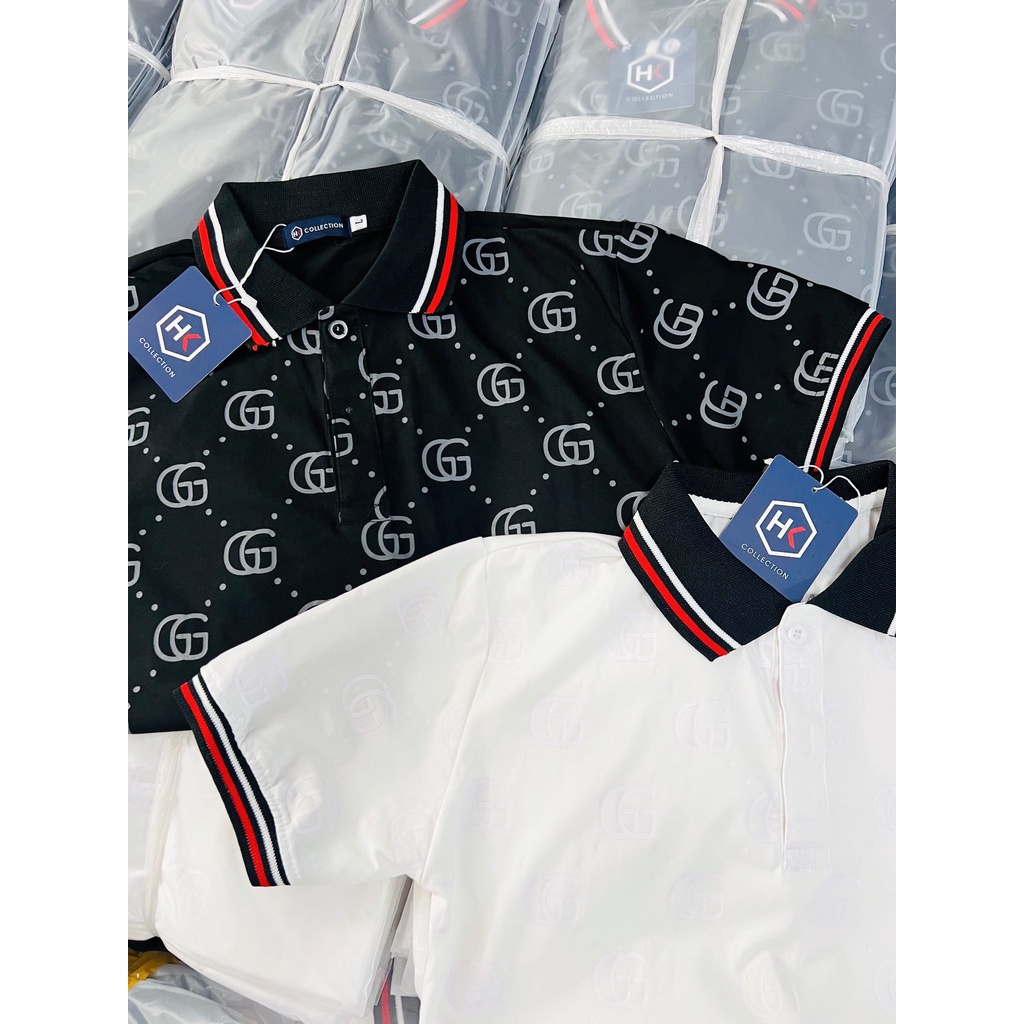 ÁO THUN POLO NAM CỔ TRỤ PHỐI HỌA TIẾT GC NHÍ SIÊU CHẤT - PHONG CÁCH HÈ SANG SỊN MỊN