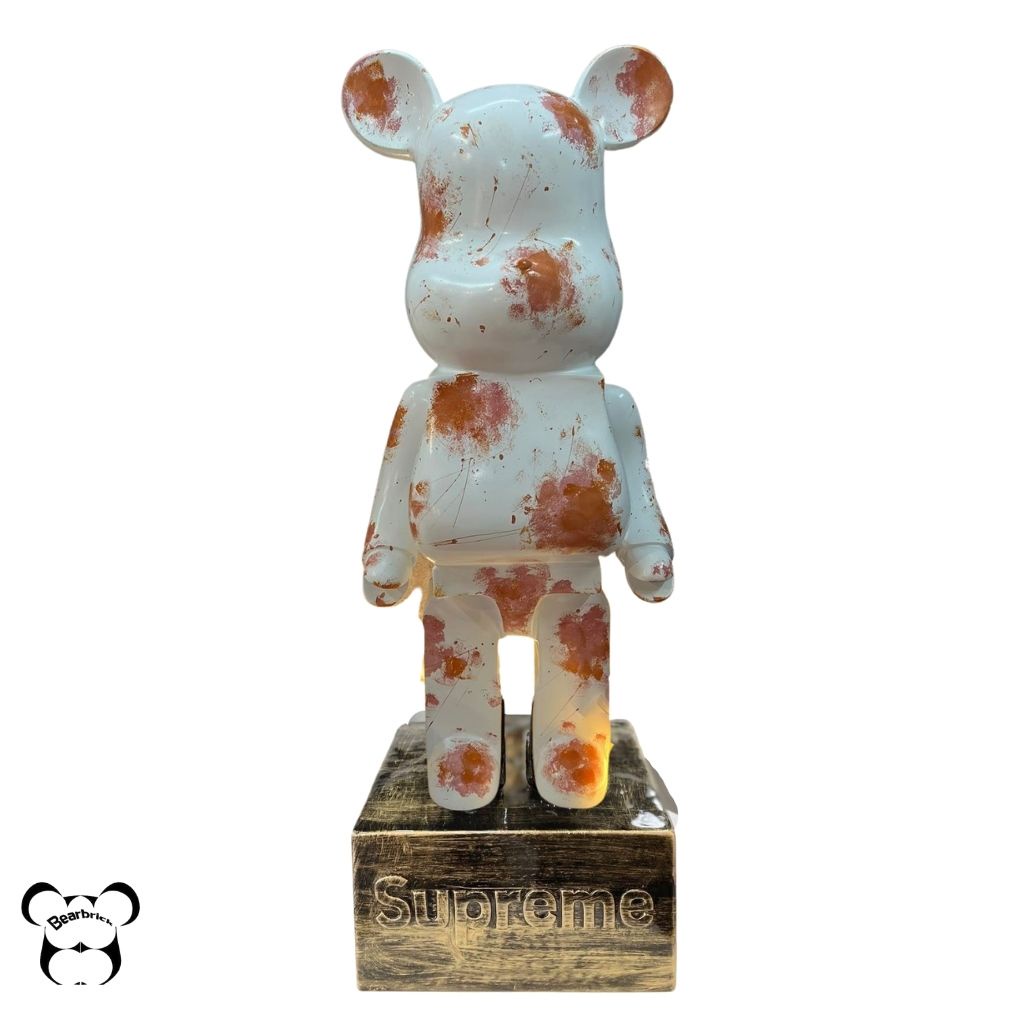 Bearbrick, gấu bearbrick 1000 cỡ lớn 80cm, mẫu lá mùa thu màu sắc  hồng cam chất liệu nhựa cao cấp - Chin Official Store