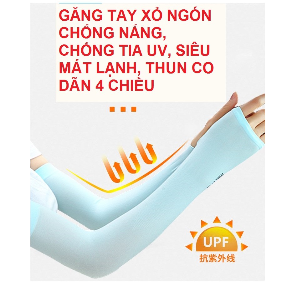 Găng Tay Chống Nắng Xỏ Ngón 1 Túi 2 Cái