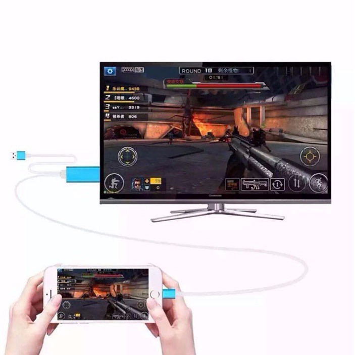 Cáp 7559 chuyển cổng Lightning và micro USB sang HDMI dùng kết nối Smart Phone và iPhone iPad tới TV