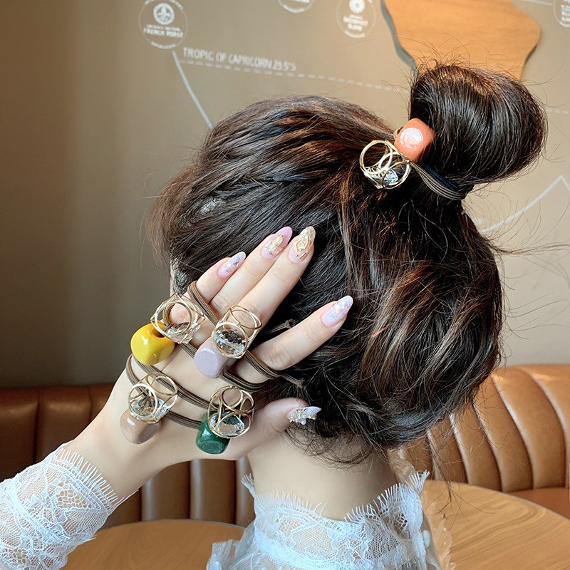 Dây Buộc Tóc Đính Đá Xinh Xắn Dành Cho Nữ