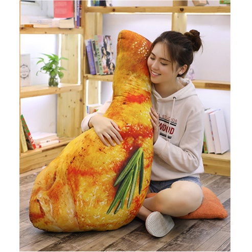 Sỉ_Gối Ôm 3D Hình Đùi Gà gấu bông, quà tặng