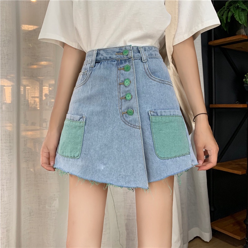 Quần Short Jean Chữ A Lưng Cao Plus Size Cho Nữ