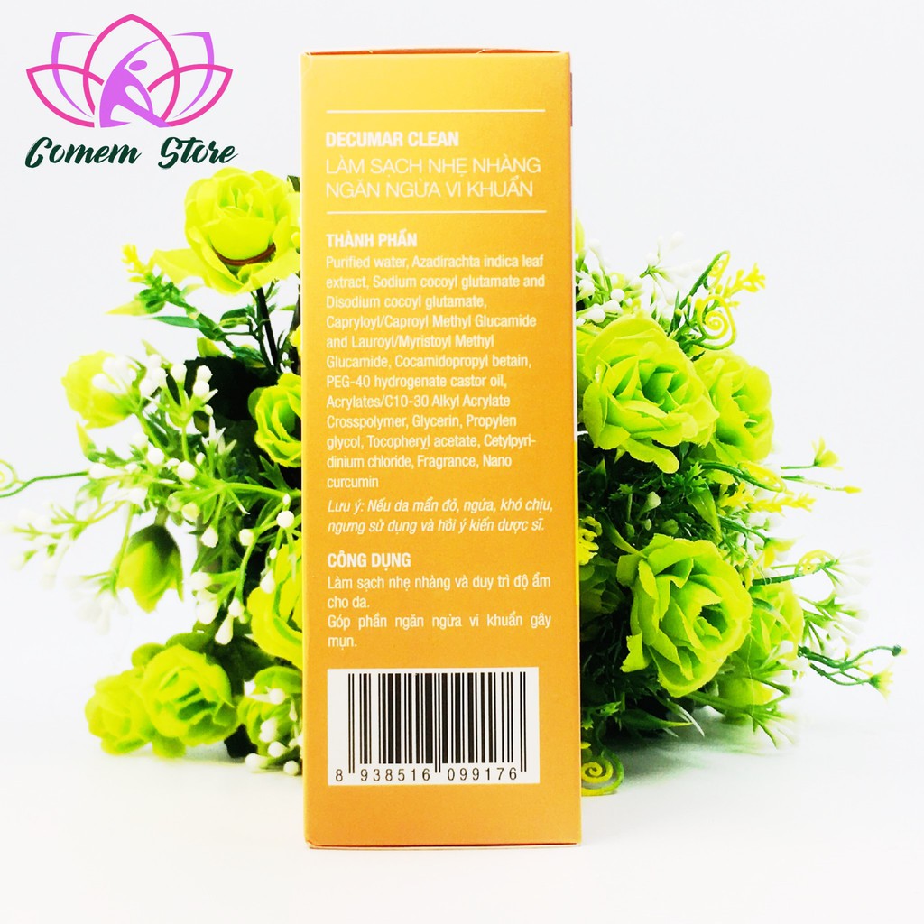 Decumar Clean gel rửa mặt ngăn ngừa mụn