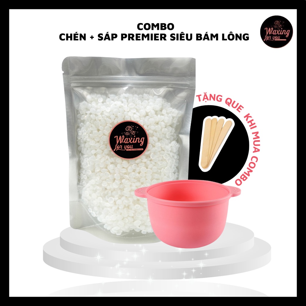 Sáp wax lông + chén nấu sáp không dính
