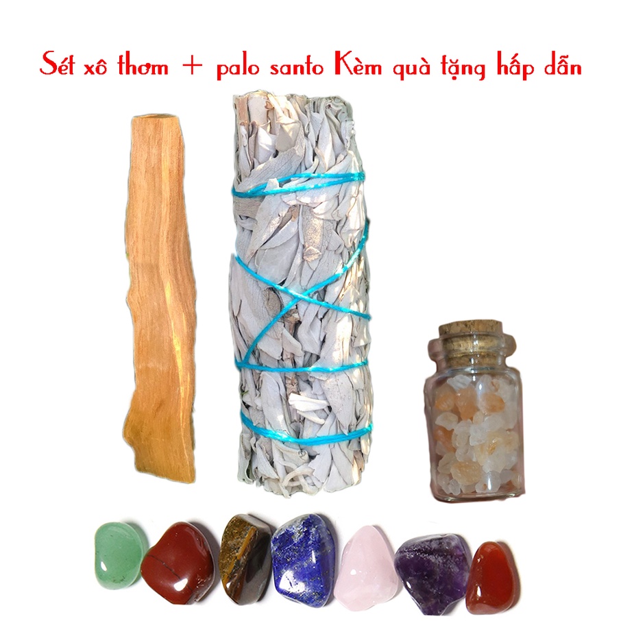 {3 sản phẩm} Palo sato 10cm + 1 bó xô thơm xông nhà (Theo lựa chọn) + QUÀ TẶNG