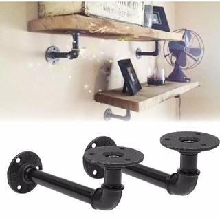 Kệ 2 giá đỡ ống sắt vintage, steampunk trang trí nhà cửa siêu Ngầu