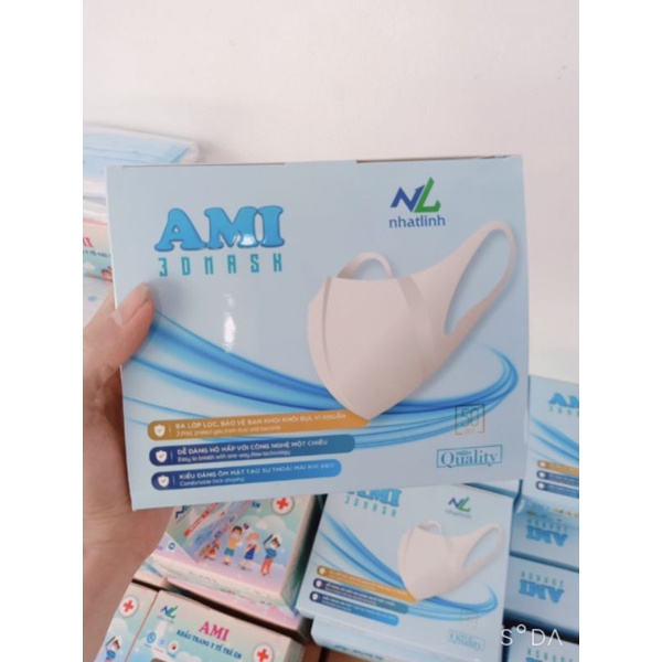 khẩu trang 3D chính hãng Ami hộp 50 cái ( có sỉ ) | BigBuy360 - bigbuy360.vn