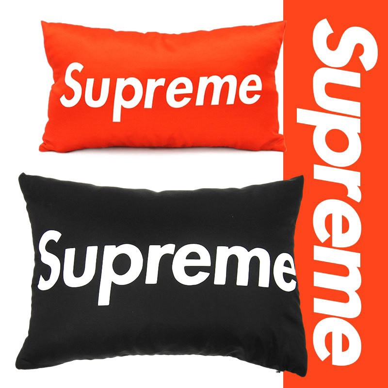 Gối tựa đầu in họa tiết Supreme dành cho xe hơi