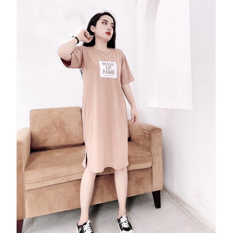 Đầm Suông Dáng Dài Walk Of Fame Váy Bầu Phông Chất Thun Cotton Co Dãn | BigBuy360 - bigbuy360.vn