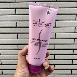 Kem hấp ủ tóc, hấp dầu lạnh Obsidian siêu mượt Silk Treatment 220ML