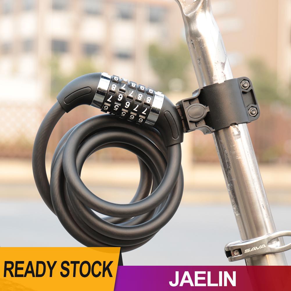 JAE WHEEL UP Anti Theft Cycling Steel Cable Lock Security MTB Bicycle Padlock