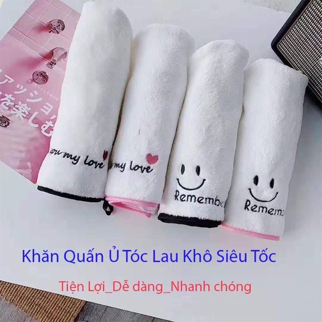 Khăn quấn khô tóc siêu tốc , khăn lau tóc thần thánh  siêu thấm  hút nước