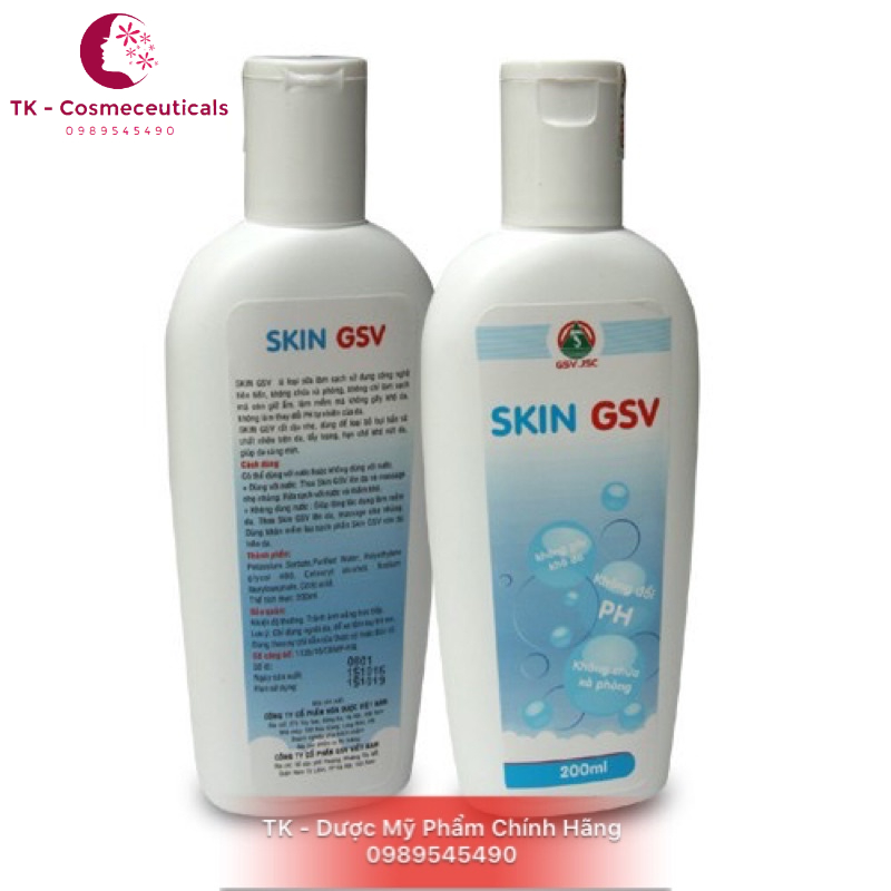 Sữa Rửa Mặt Skin GSV - Dành Cho Da Dầu Mụn, Nhạy Cảm - 200ml